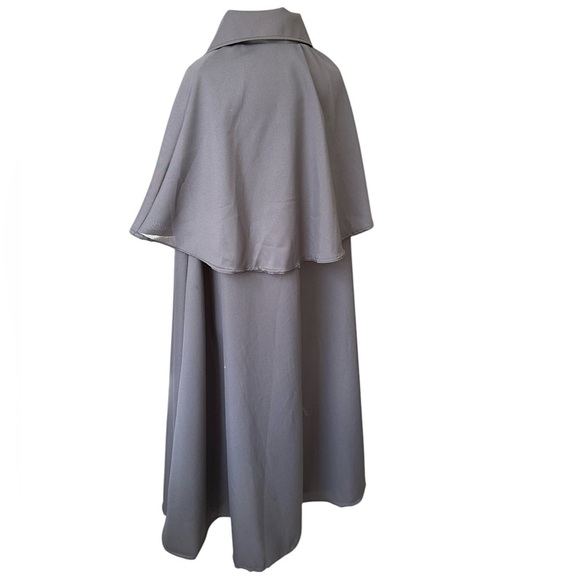 Unisex Mythical Knight Gray Layered Costume Cape OS - Picture 3 of 10